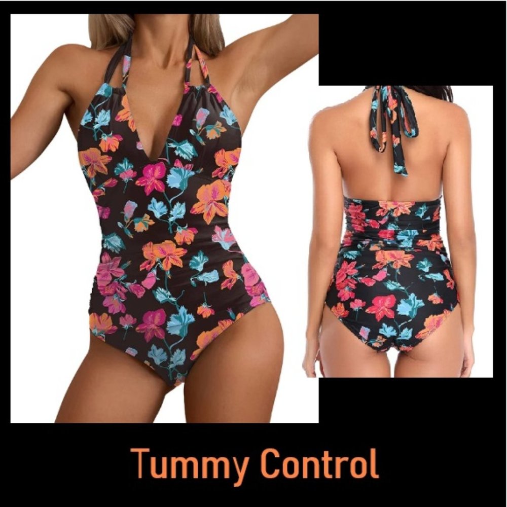 NEW B2Prity Floral Print 2-Way Top Bathing Suit